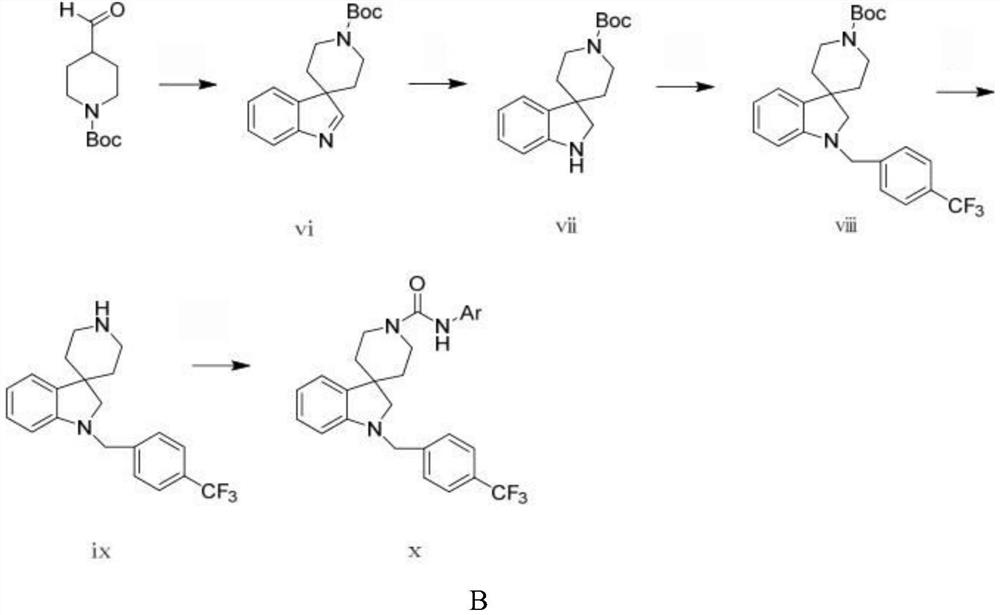 Indoline piperidine urea TRPV1 antagonistic and MOR agonistic double-target drug as well as preparation method and application thereof