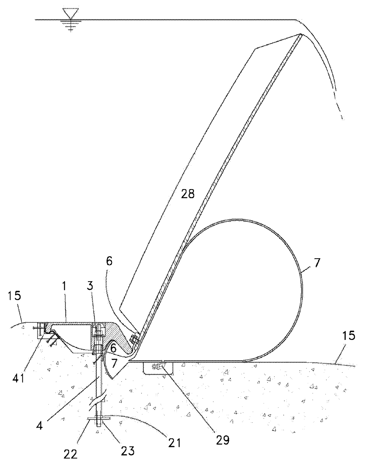 Water Control Gate Anchoring System and Method