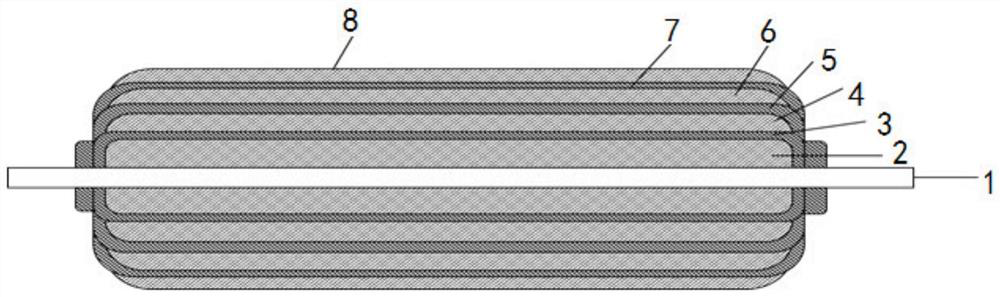 Pole piece and application thereof, and low temperature rise safety lithium ion battery containing the pole piece