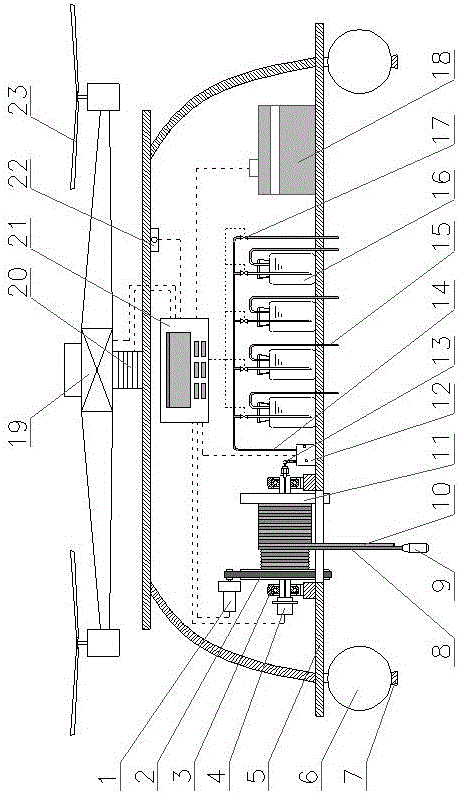 Water quality automatic sampling system based on rotor unmanned plane and method thereof