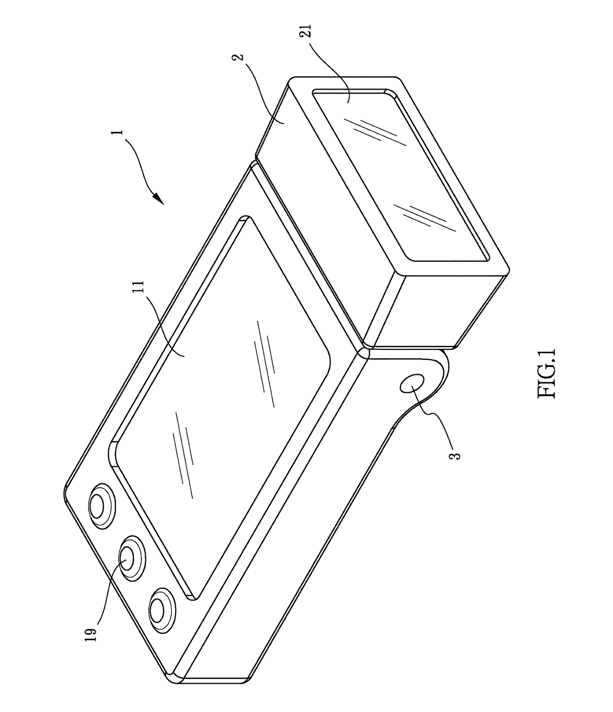 Assembly of a light and a watch of a bicycle capable for adjusting angle