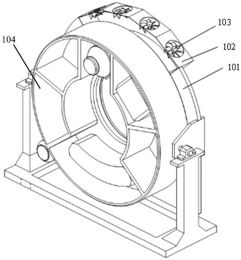 Heat dissipation structure of computed tomography (CT) device