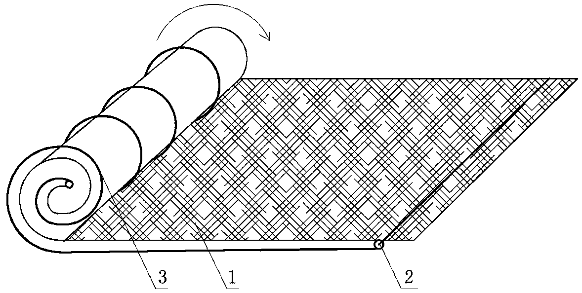 Layered opening adopts large-area rapid laying process