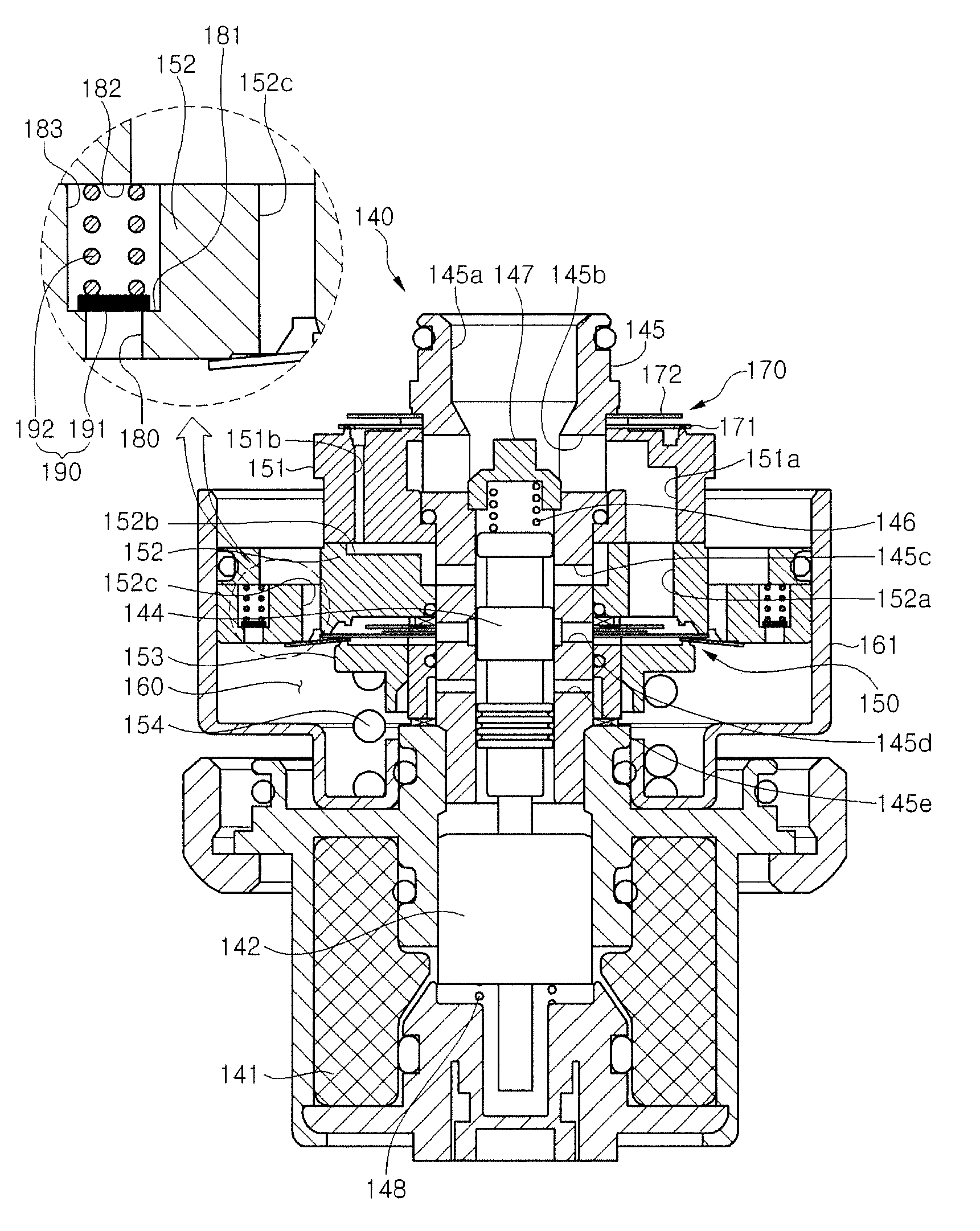 Damping force variable valve assembly