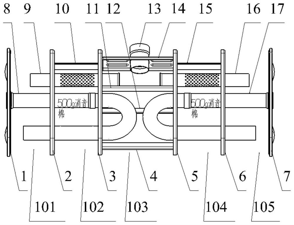 Automobile exhaust main silencer