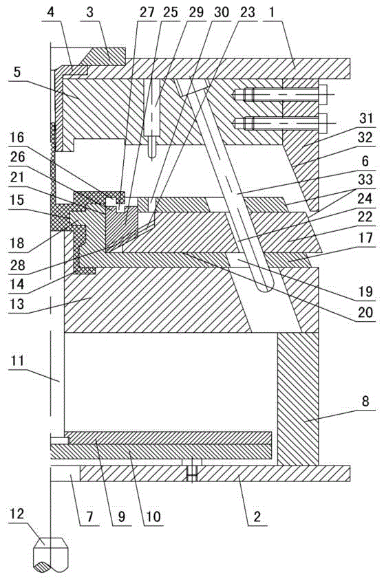 Injection die horizontal and vertical direction combination loose core mechanism