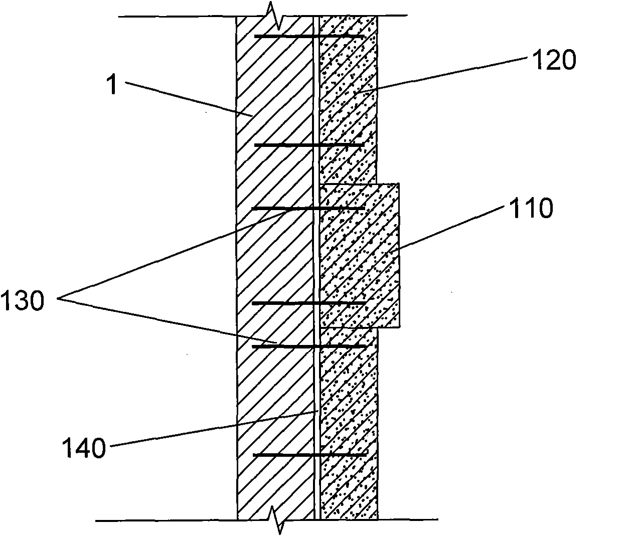 Device and method for permanently strengthening old building