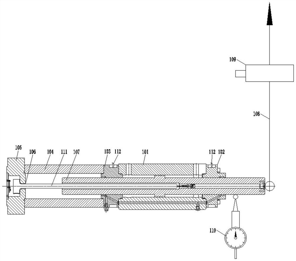 Static pressure supporting hydraulic cylinder structure and lateral load resistance testing method thereof