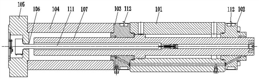 Static pressure supporting hydraulic cylinder structure and lateral load resistance testing method thereof