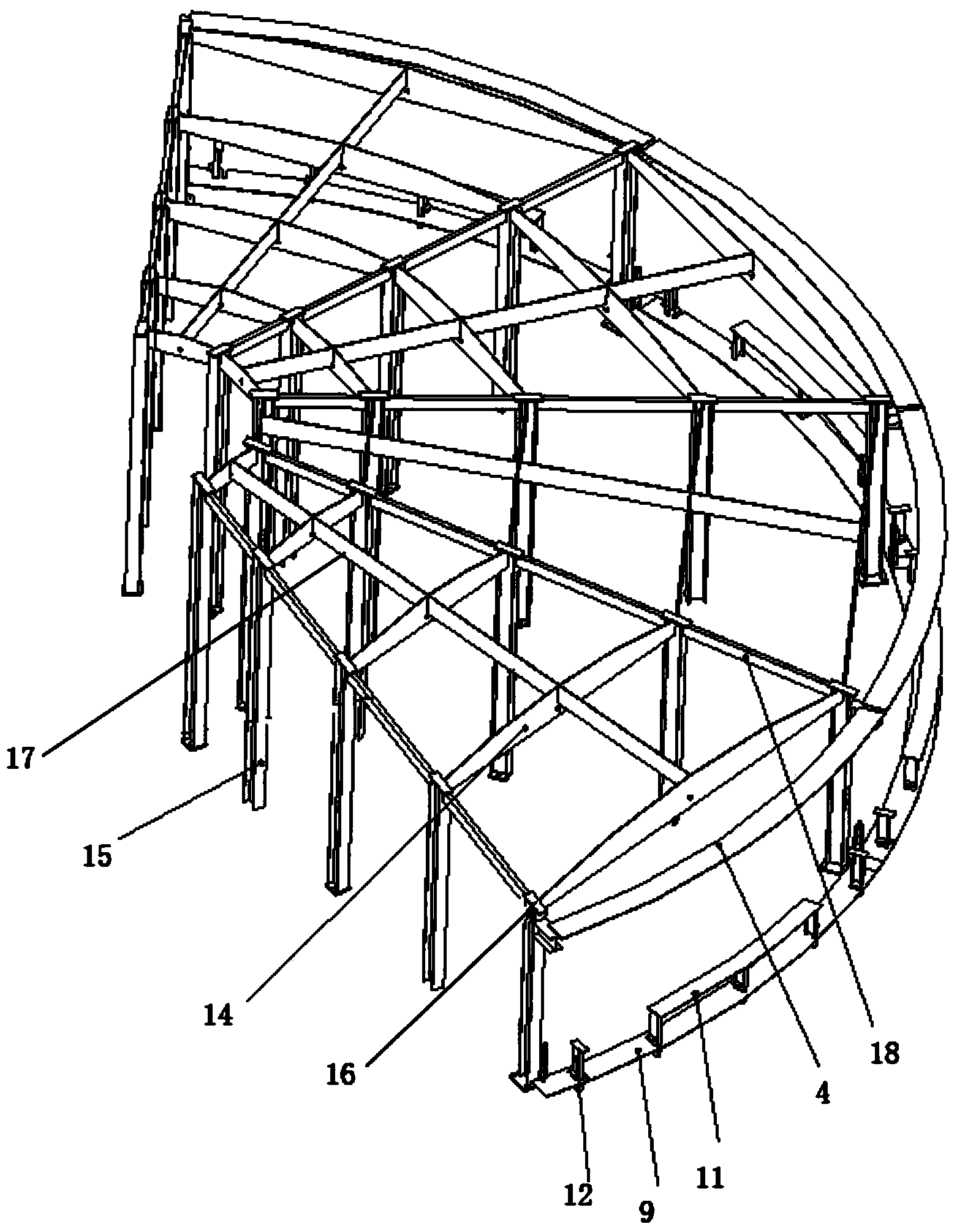 Conical barrel jig frame