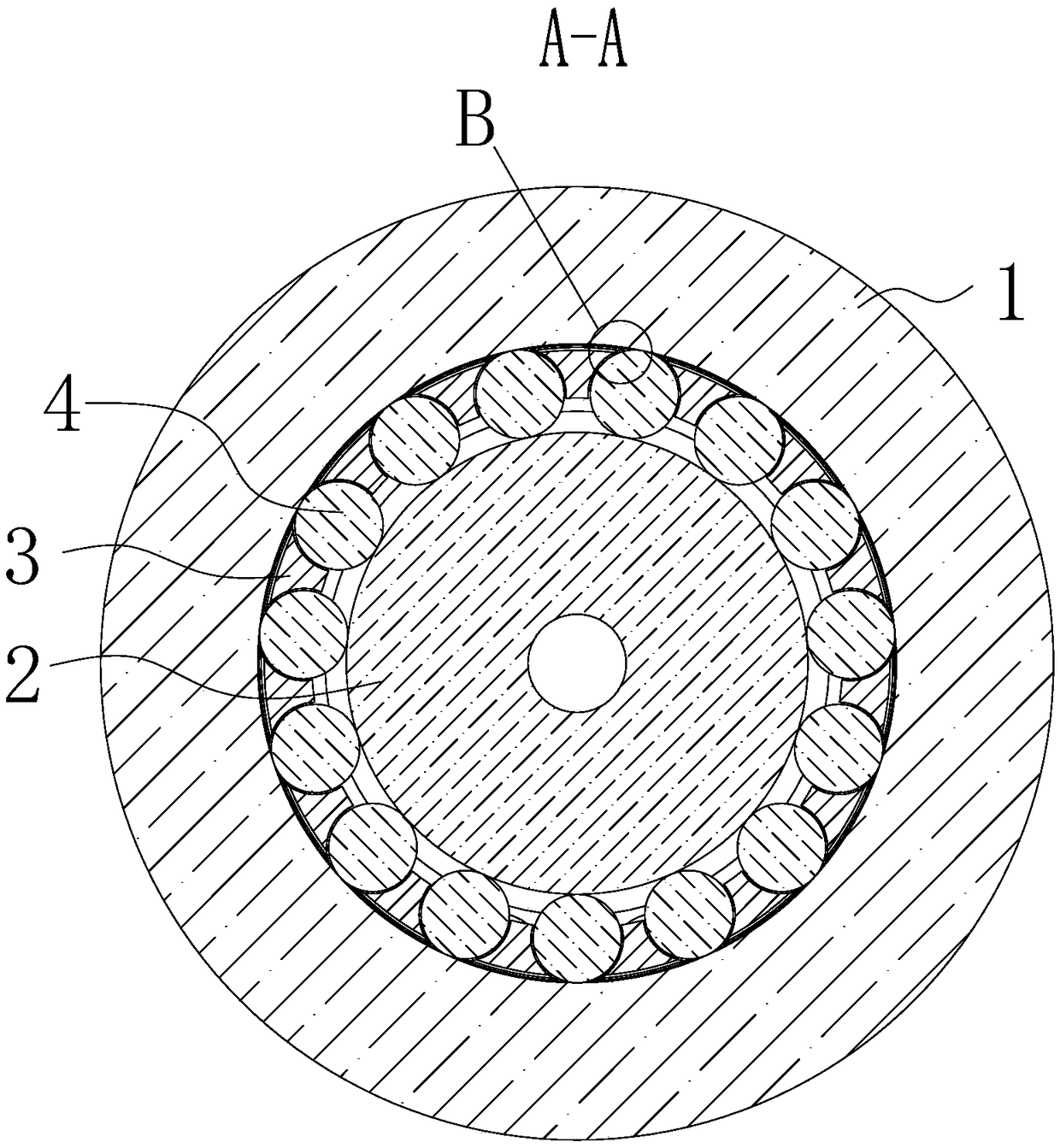 Outer ring anti-napping side roller support bearing and eighteen-high mill thereof