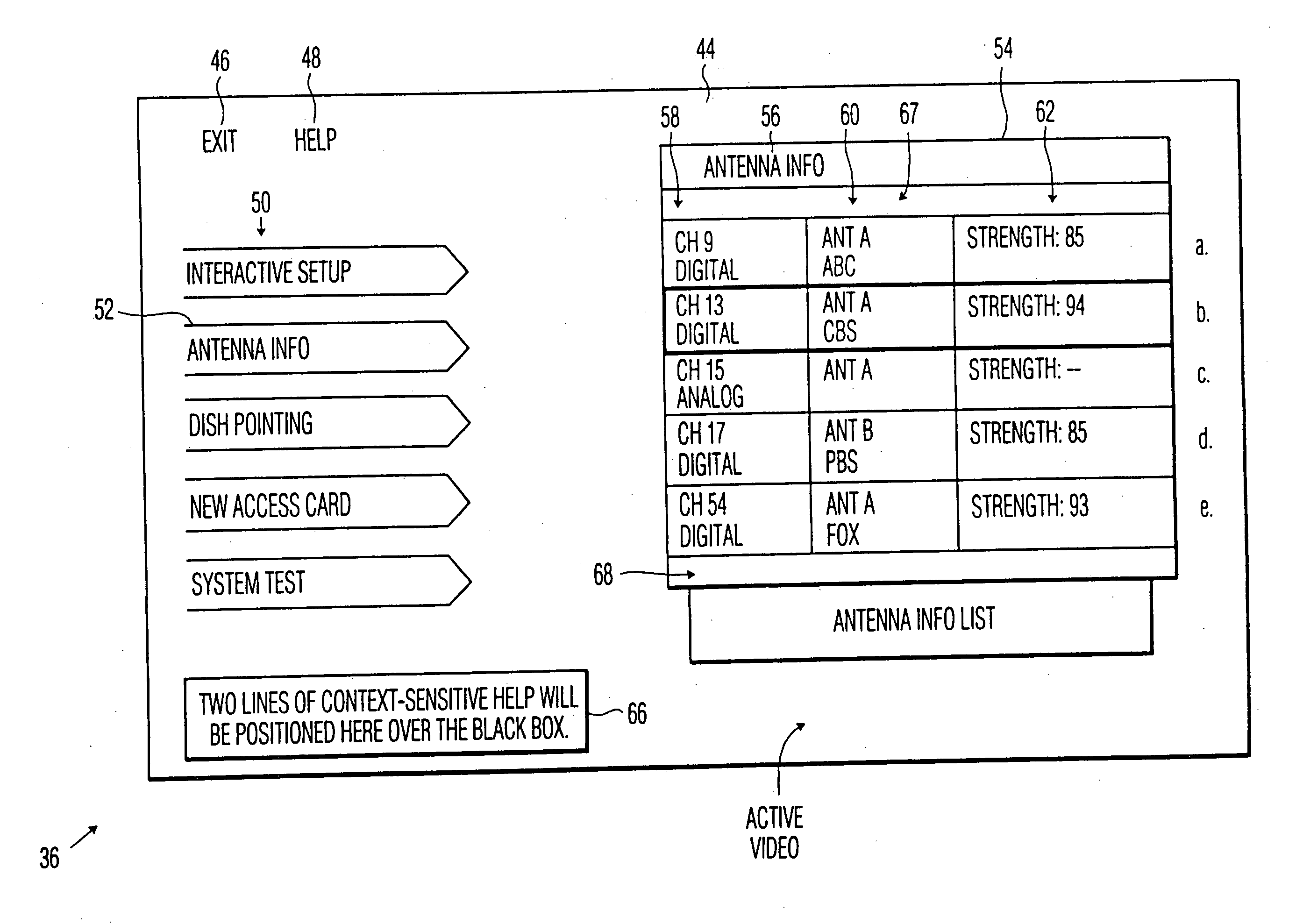 Real-time signal strength measurement and display of digital television signals