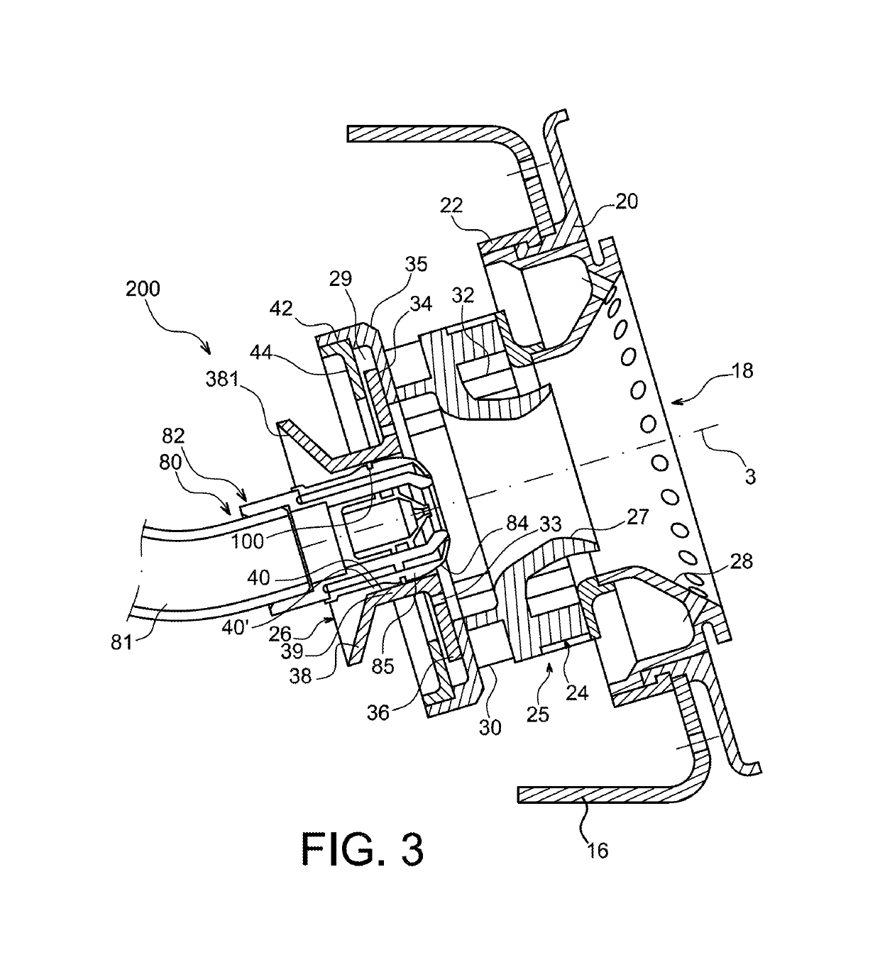 Sealing device between an injection system and a fuel injection nozzle of an aircraft turbine engine