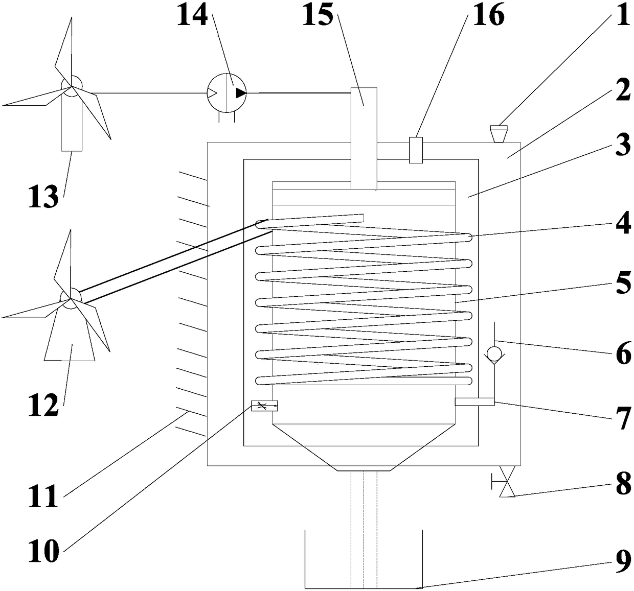 A sleeve-type freshwater sea-salt cogeneration system