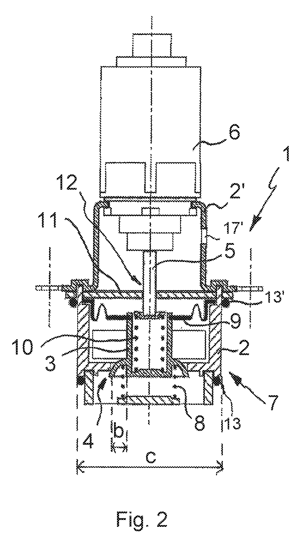 Gas regulating unit of modular construction and gas regulating valve