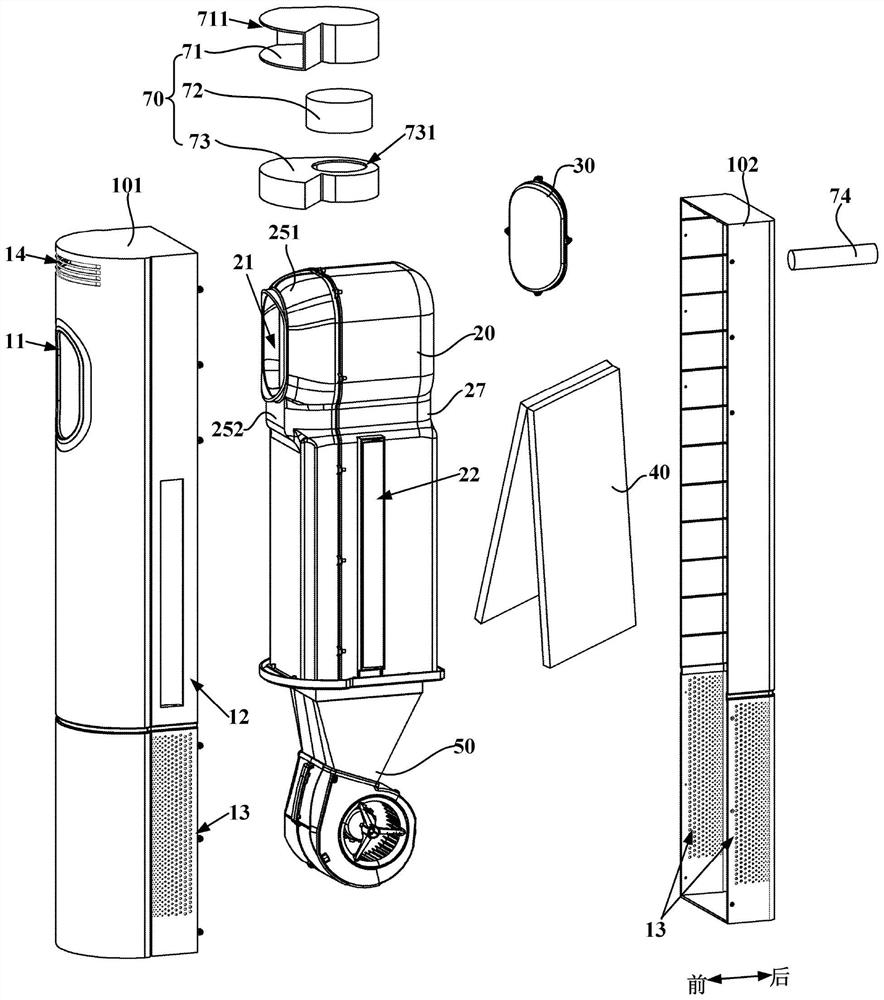 Vertical air conditioner indoor unit