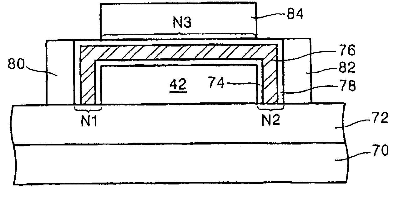 SONOS memory device having side gate stacks and method of manufacturing the same