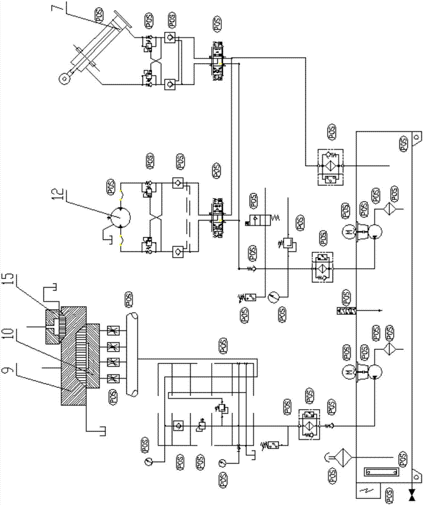 Azimuth rotation static-pressure support system of tower solar thermal power generation heliostat