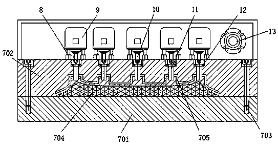 Thickness-adjustable tire face square plate device