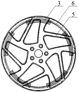 Aluminum alloy hub core pulling casting mold and process thereof