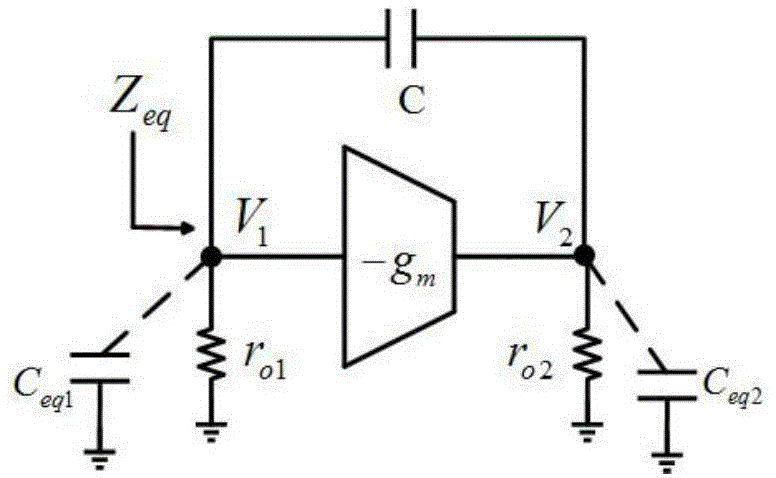 A mixed model capacitance multiplier circuit