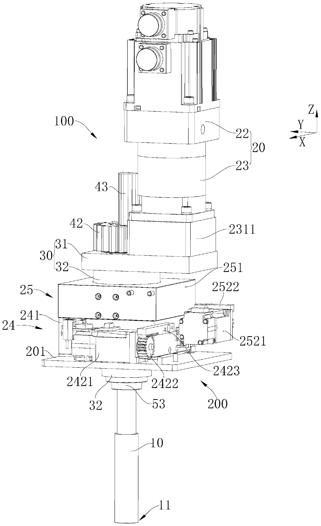 Nut twisting equipment