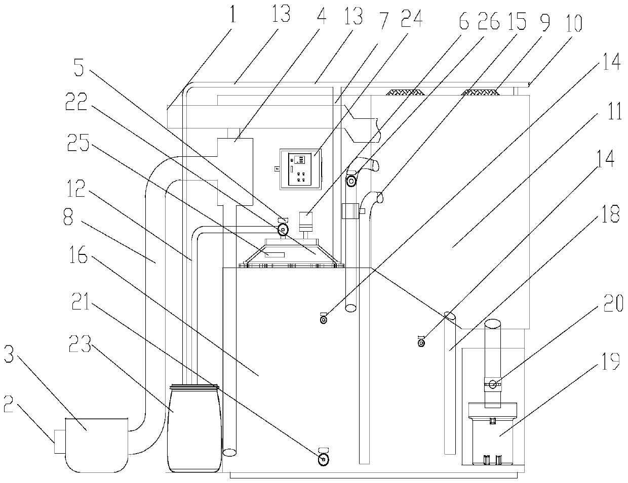 Fully automatic integral kitchen oil-water separator