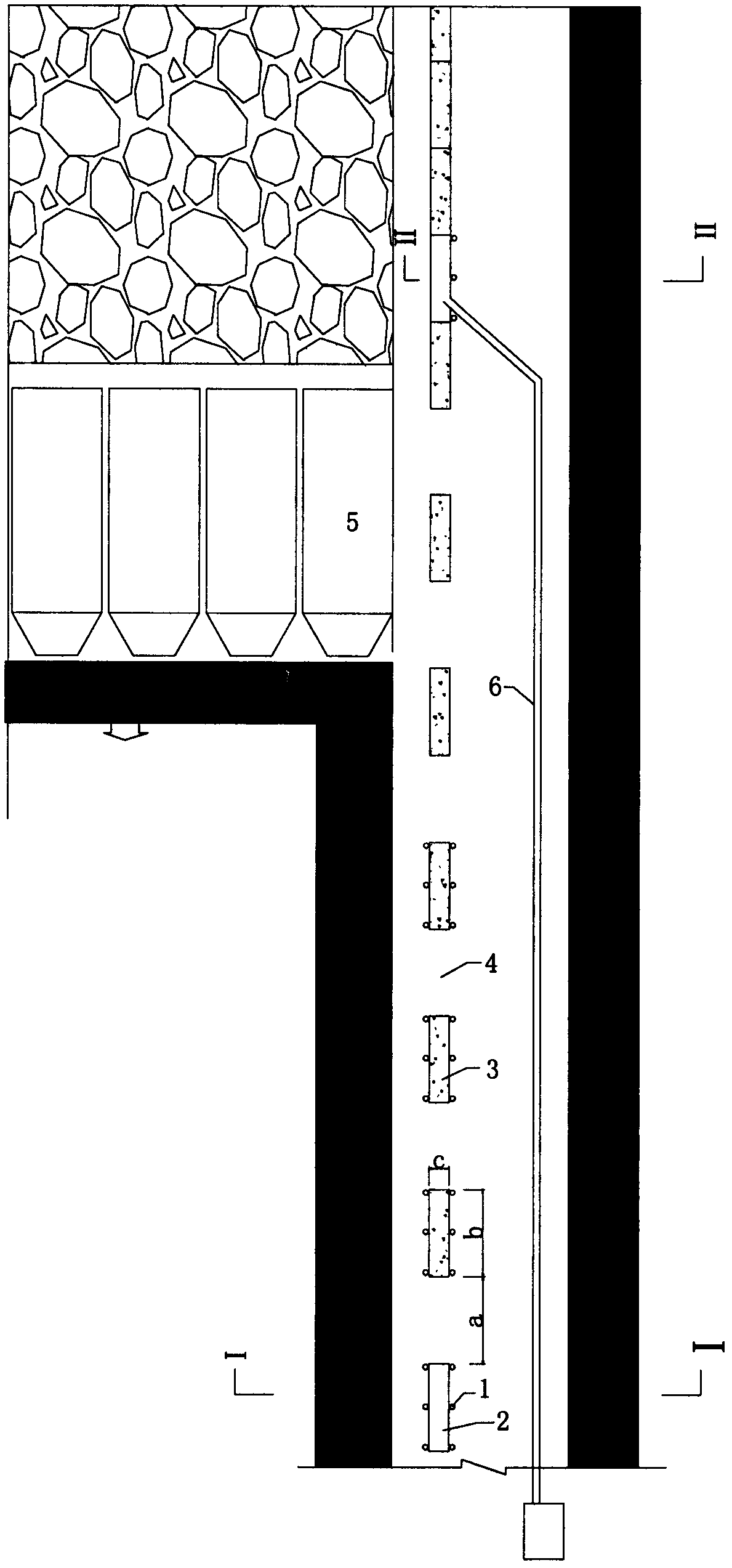 Gob-side entry retaining method for pouring spacing concrete walls in tunnel of advanced highwall