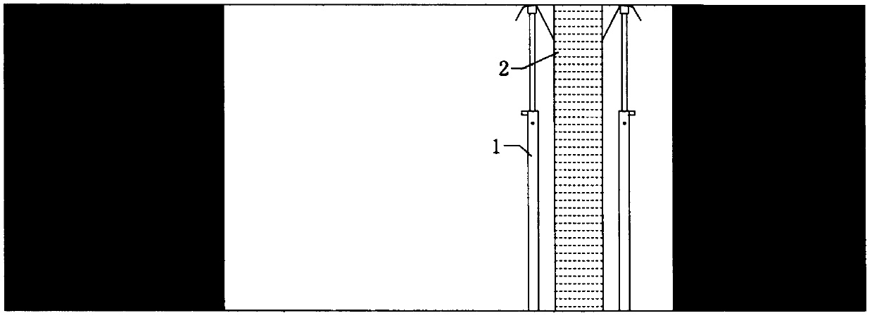 Gob-side entry retaining method for pouring spacing concrete walls in tunnel of advanced highwall