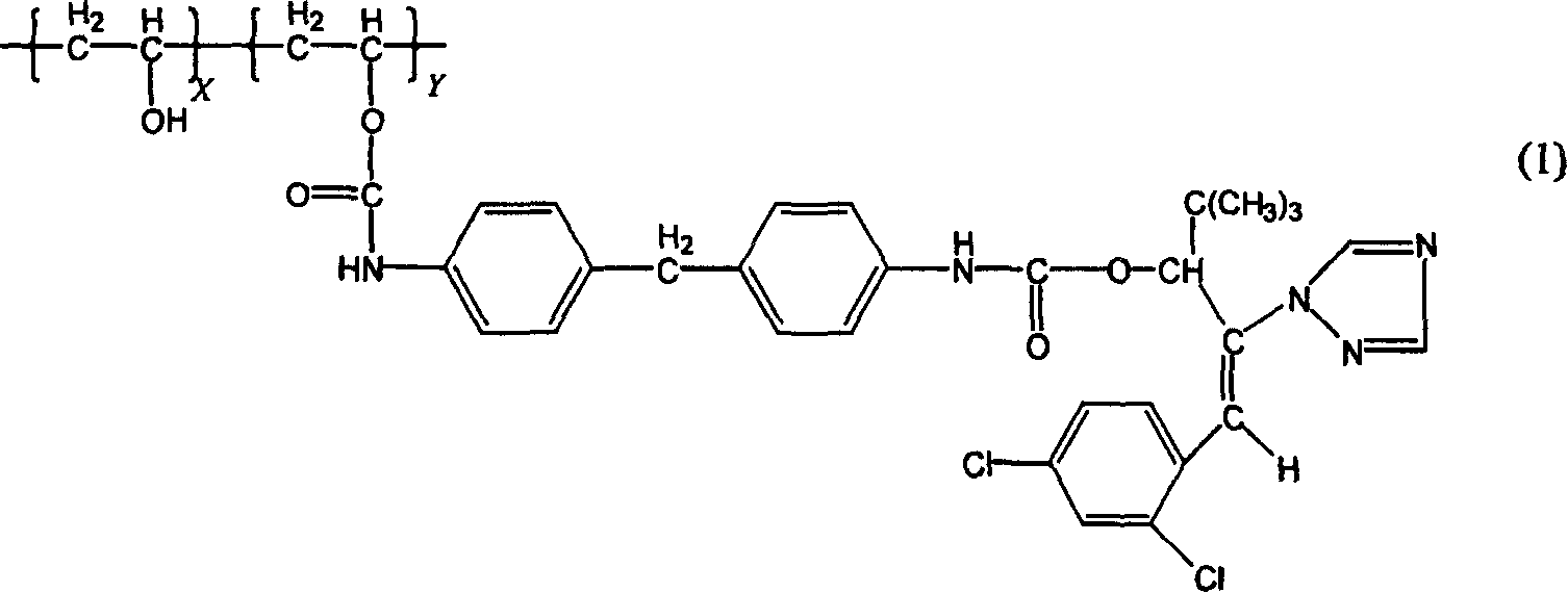 High molecular chemical slow releasing sterilizer containing diniconazole as biological active component