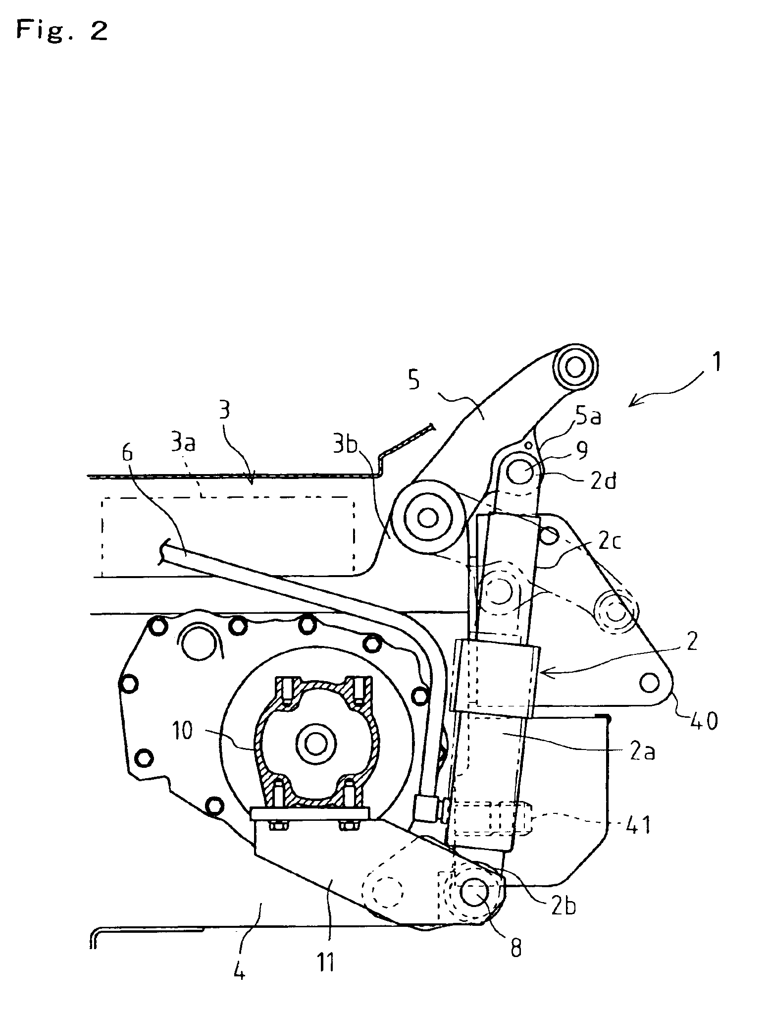 Working machine lifting device of tractor