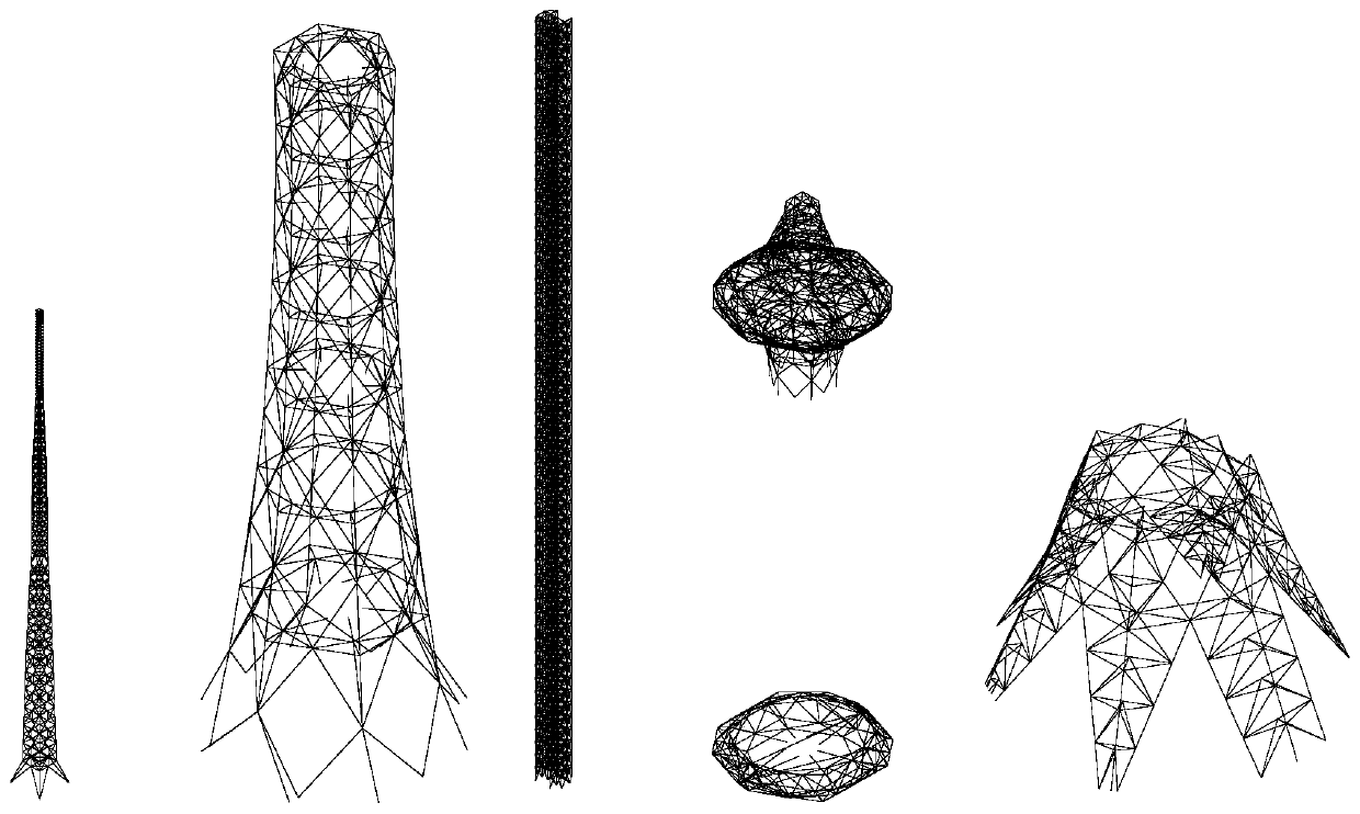 Method and system for quickly analyzing structural parameter sensitivity of television tower with outer frame and inner cylinder