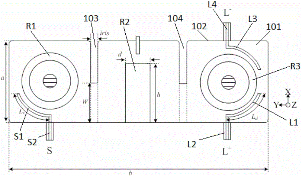 Hybrid Balun filter