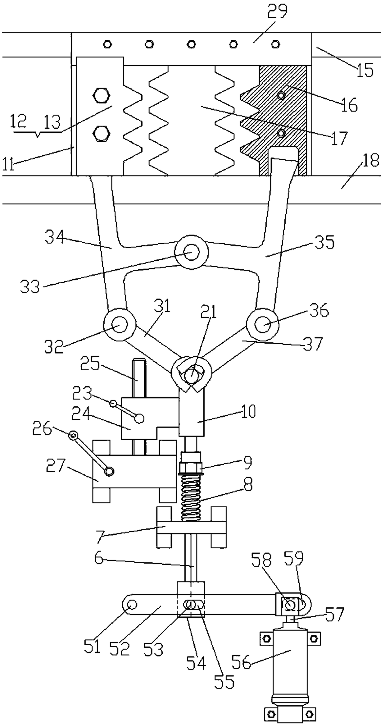 Electromagnetic lever leveling control safety brake device for lifting equipment