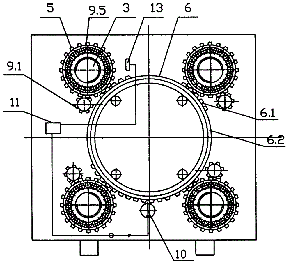 Mold opening and closing method of self-locking two-plate machine mold closing mechanism