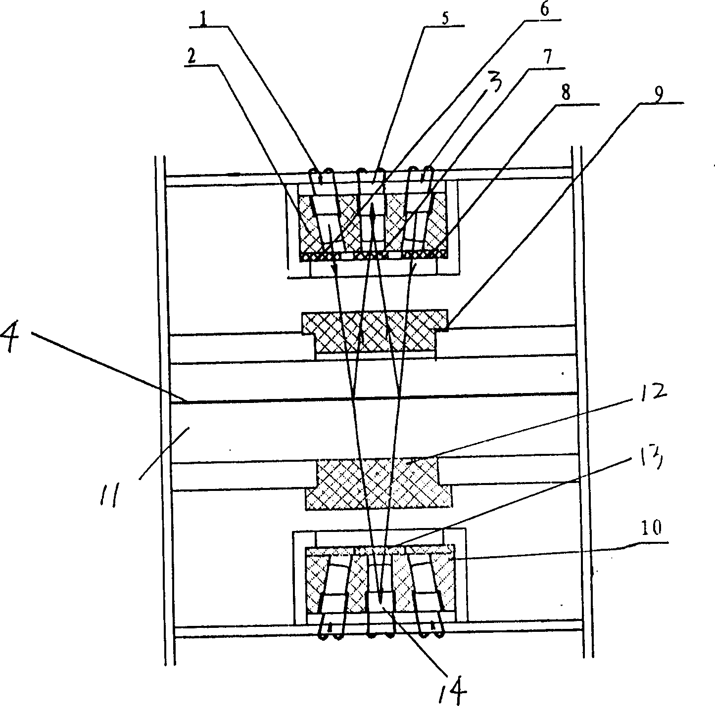 Optical antiforge detecting device for paper money identification equipment