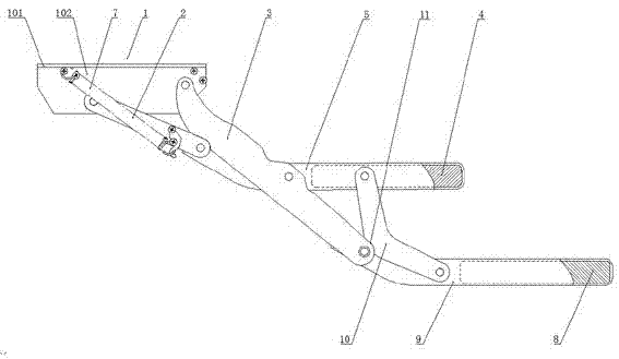 Folding motor home tread plate ladder