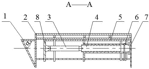 Triangular area hydraulic support top protection device on upper end of large-inclination-angle working surface