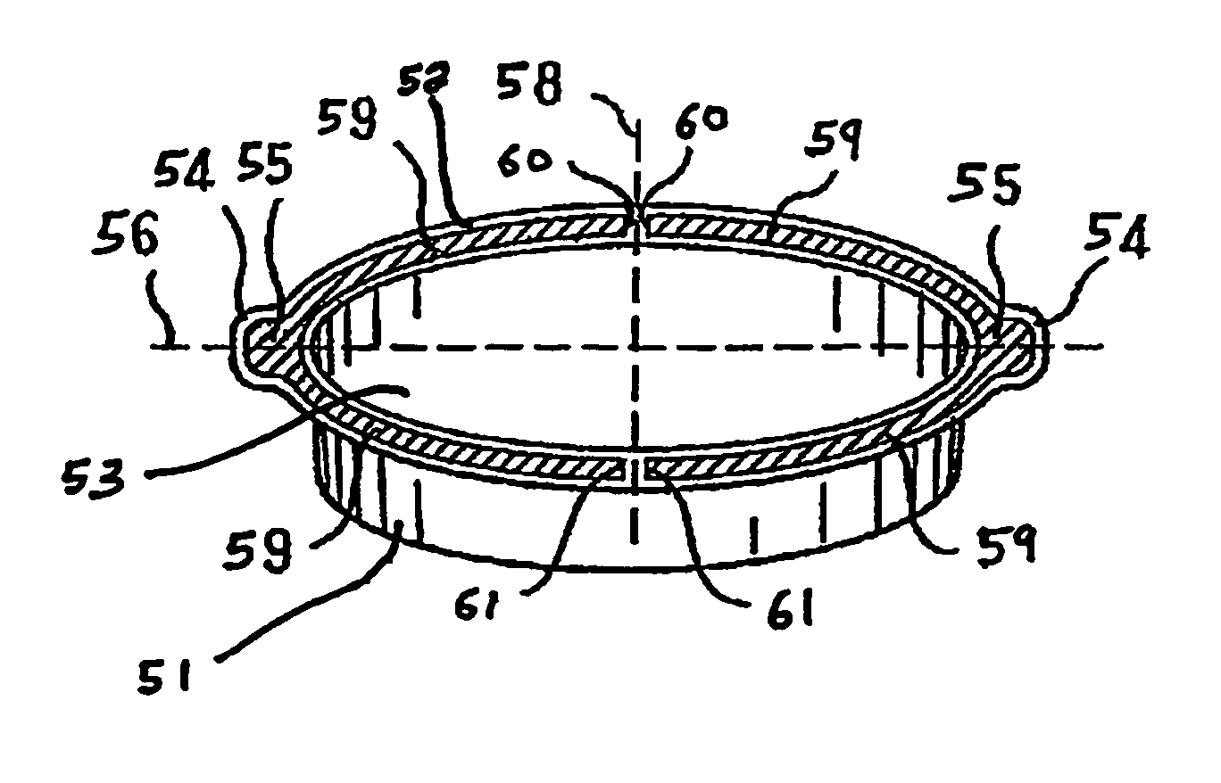 Flexible mold with grasping handles