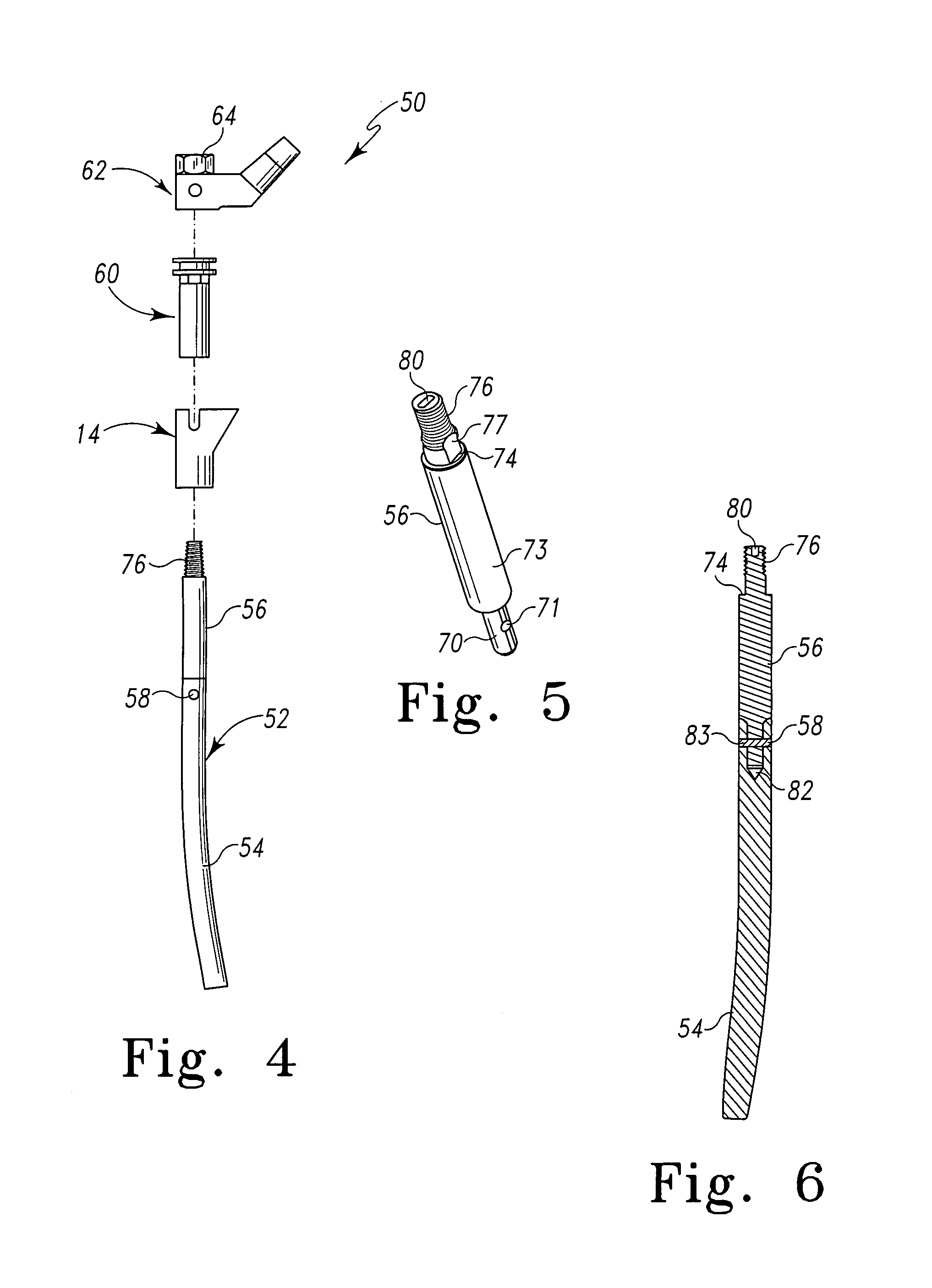 Modular hip stems and associated method of trialing