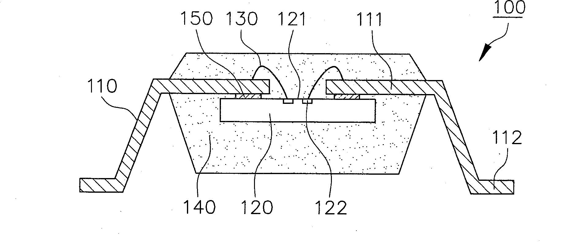 Semiconductor encapsulation structure for improving wafer shift upon pressing