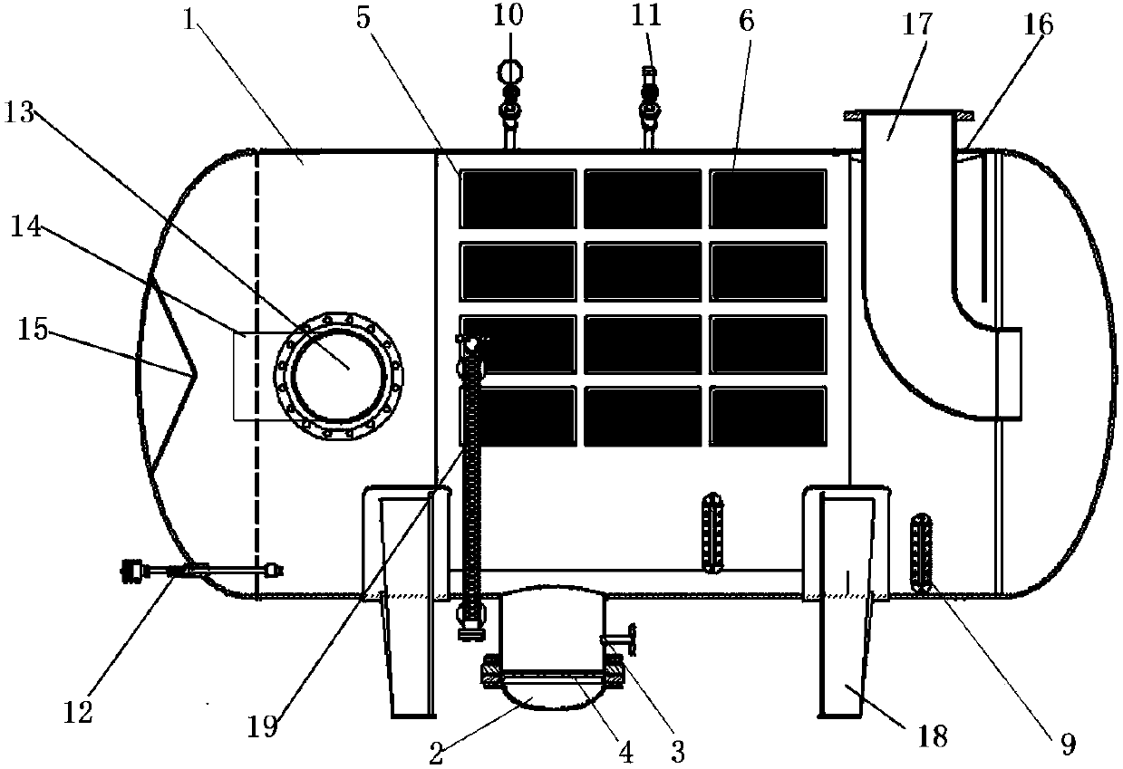 Oil-gas separation device of screw expander