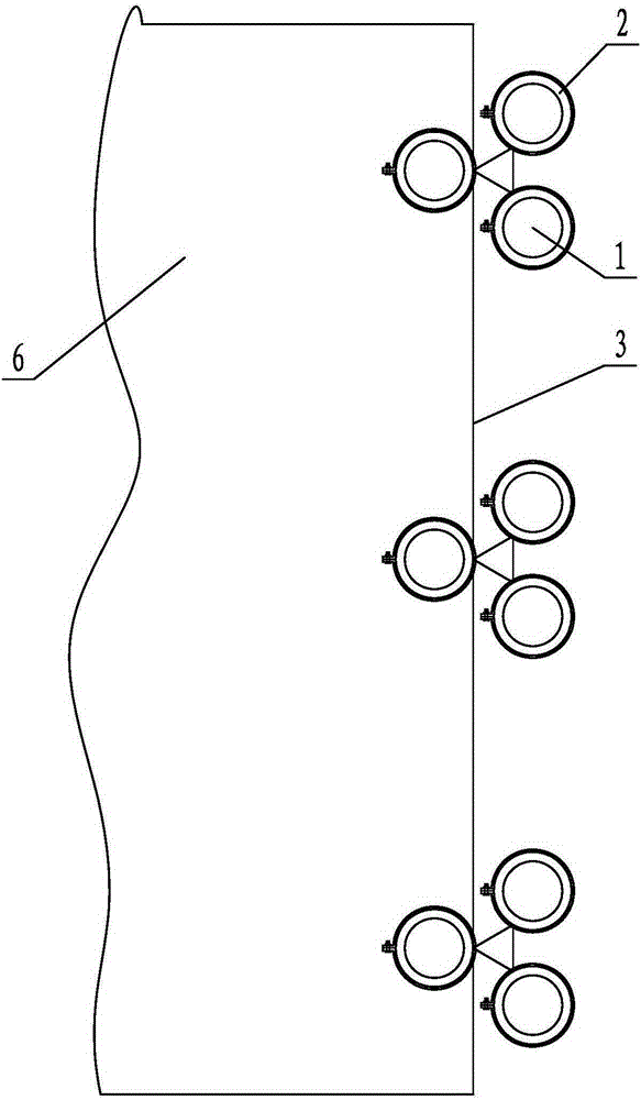 FRP plate strip type foundation pit support structure and construction method