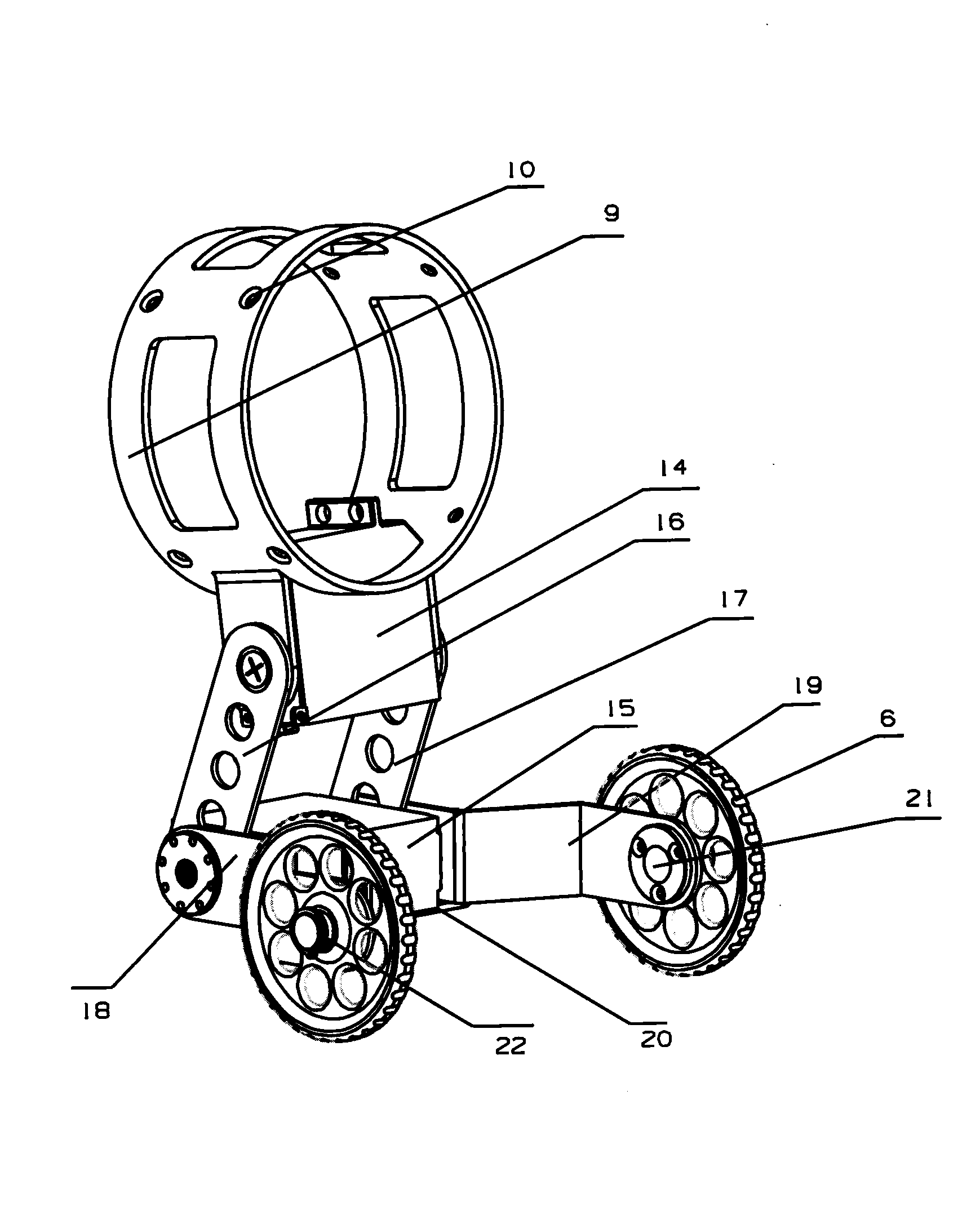 Transformable search-and-rescue robot with multiple motion tread