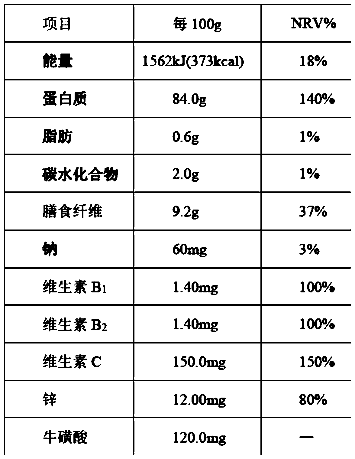 Tumor-immunity-enhancement nutrient food and preparation method thereof