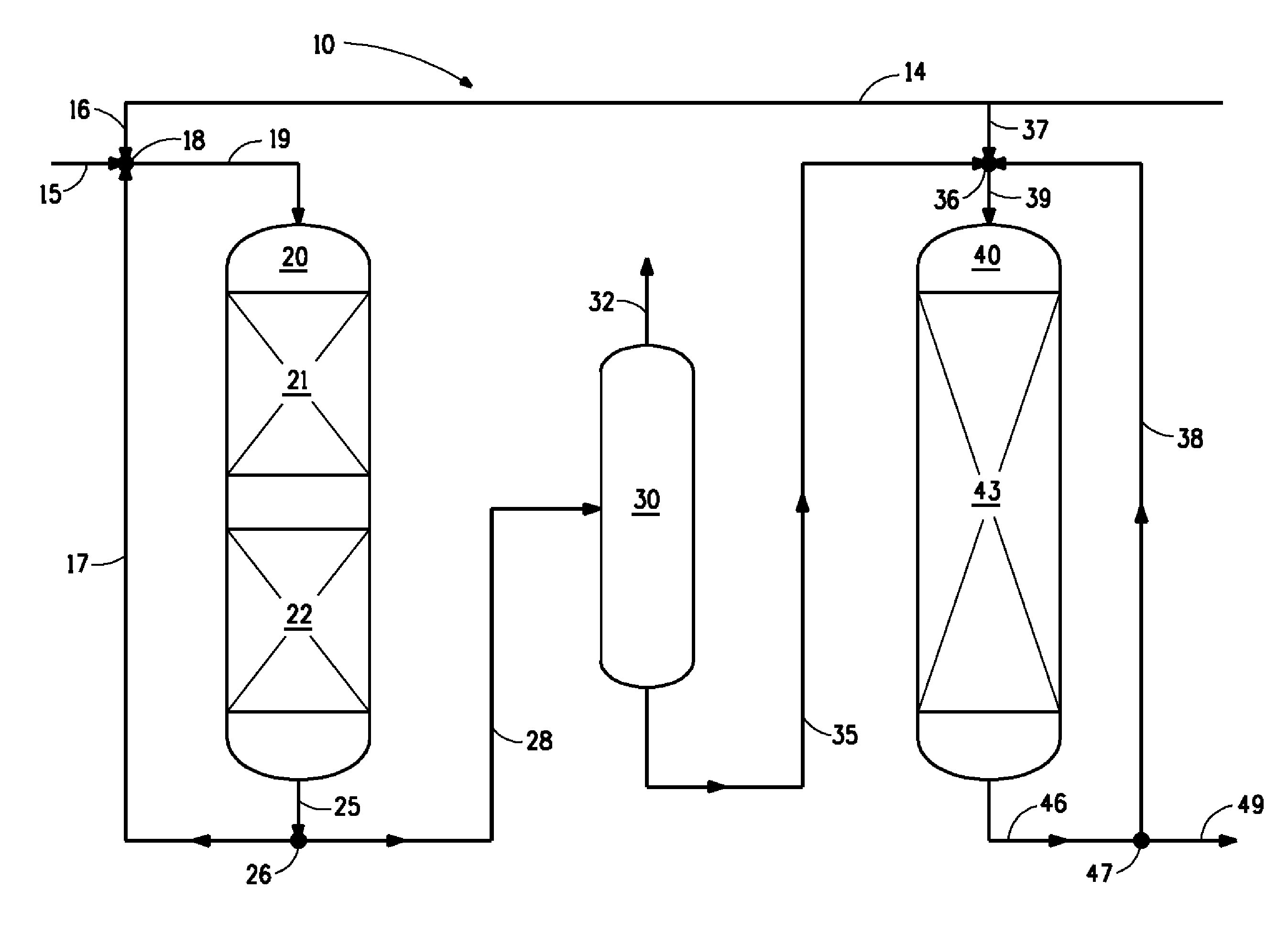 Hydroprocessing light cycle oil in liquid-full reactors