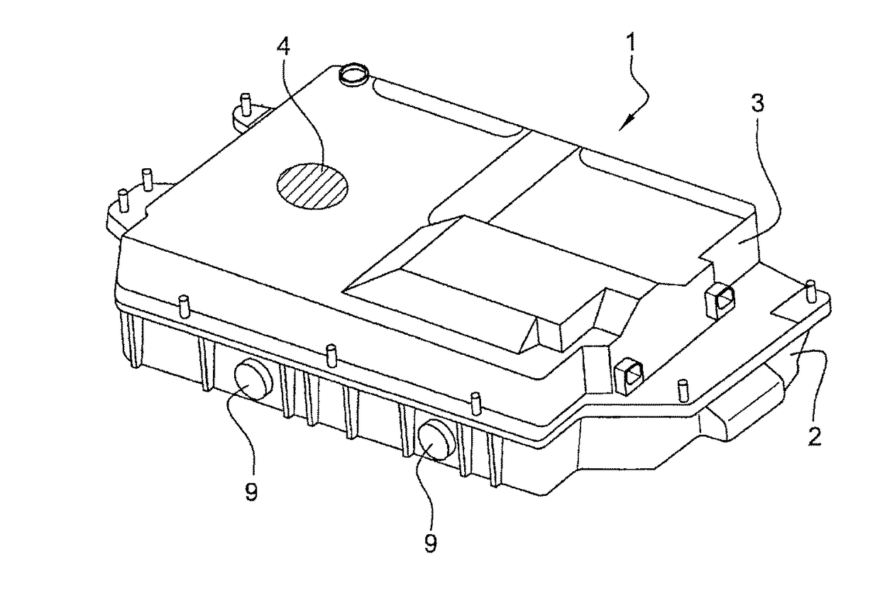 Filling device for firefighters of a drive battery of an electric or hybrid vehicle