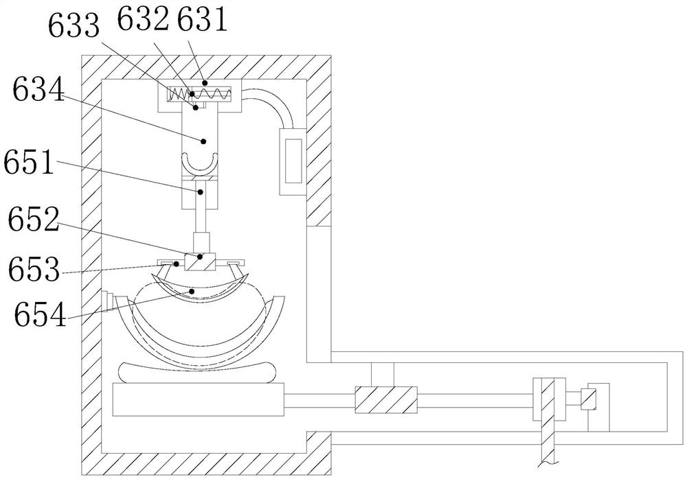 A half-planing and half-cutting konjac stem-end concave arc track horizontal swing demud and peeling device