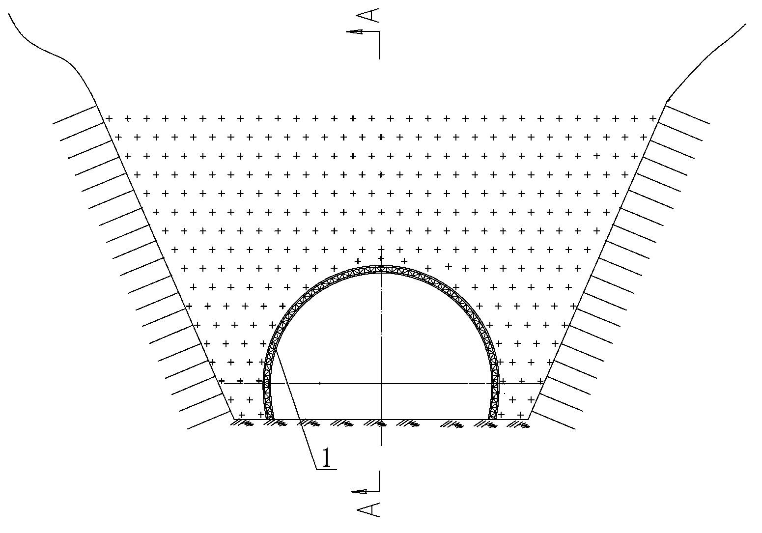 Suspended formwork lining method for cover arch outside tunnel portal with weak surrounding rocks