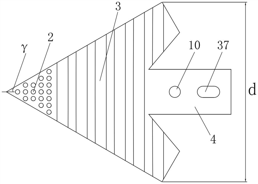 Imitation antlion vibration and structure coupling drag reduction subsoiling shovel universal shovel tip